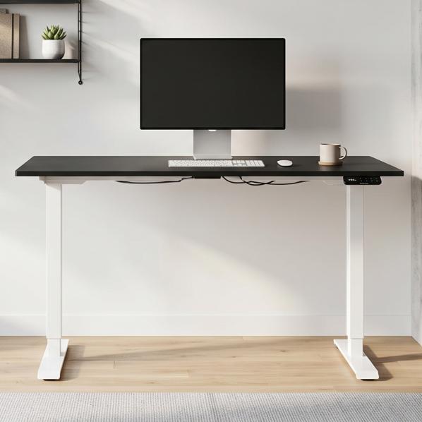 Ергономічне Регульований стіл AdapDesk Smart 2 Motor 18мм Deep Black, Snow White