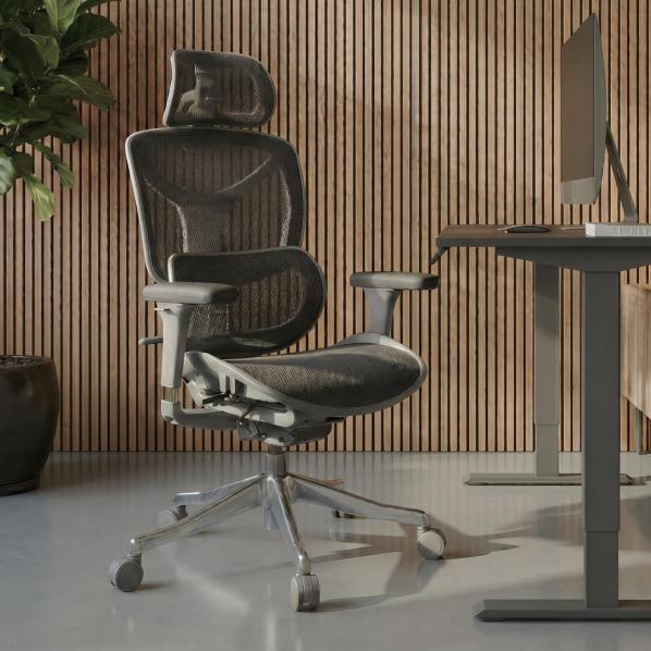 Ергономічне Крісло S7 Mesh Senior ErgoChair Deep Black