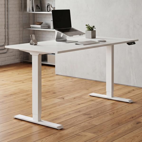 Ергономічне Регульований стіл AdapDesk Smart 2 Motor 18мм Crystal White, Snow White