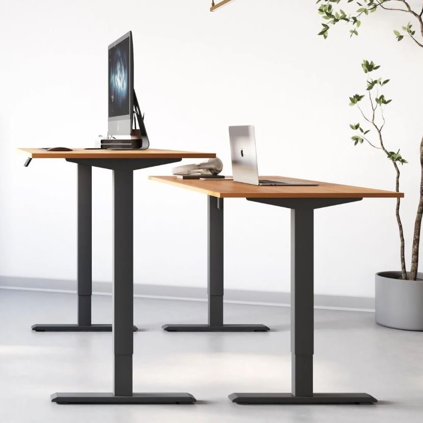 Регульований стіл AdapDesk Smart 1 Motor 18мм Golden Wood, Space Black