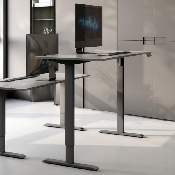Регульований стіл AdapDesk Smart 1 Motor 18мм Smoky Gray, Space Black