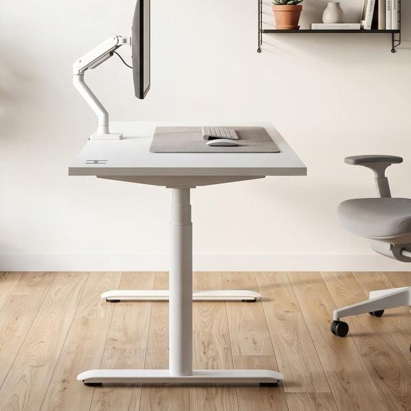 Ергономічне Регульований стіл AdapDesk Smart 2 Motor Pro Speed 36мм Crystal White, Snow White
