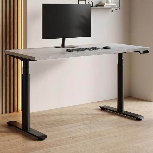 Ергономічне Регульований стіл AdapDesk Smart 2 Motor Pro Max 36мм Smoky Gray, Space Black