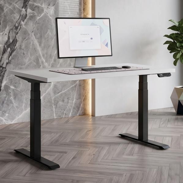 Ергономічне Регульований стіл AdapDesk Smart 2 Motor Pro 36мм Crystal White, Space Black