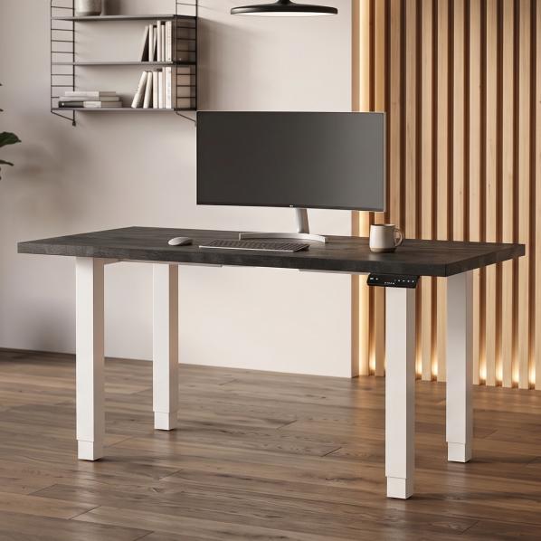 Ергономічне Регульований стіл AdapDesk Smart 4L 2 Motor 36 мм Carbon Black, Snow White