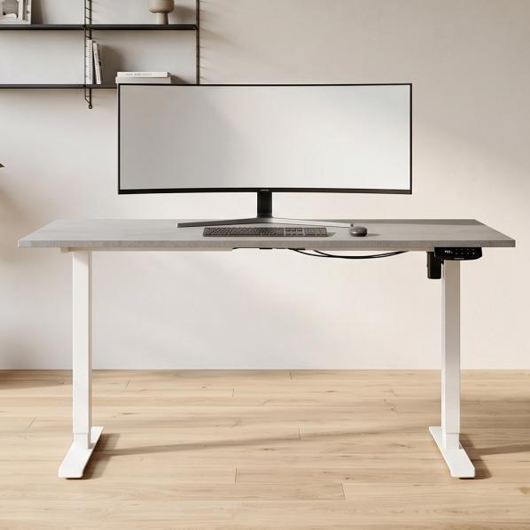 Ергономічне Регульований стіл AdapDesk Smart 2 Motor 18мм Smoky Gray, Snow White