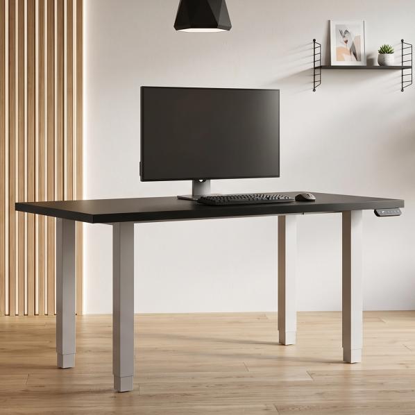 Ергономічне Регульований стіл AdapDesk Smart 4L 2 Motor 36 мм Deep Black, Snow White