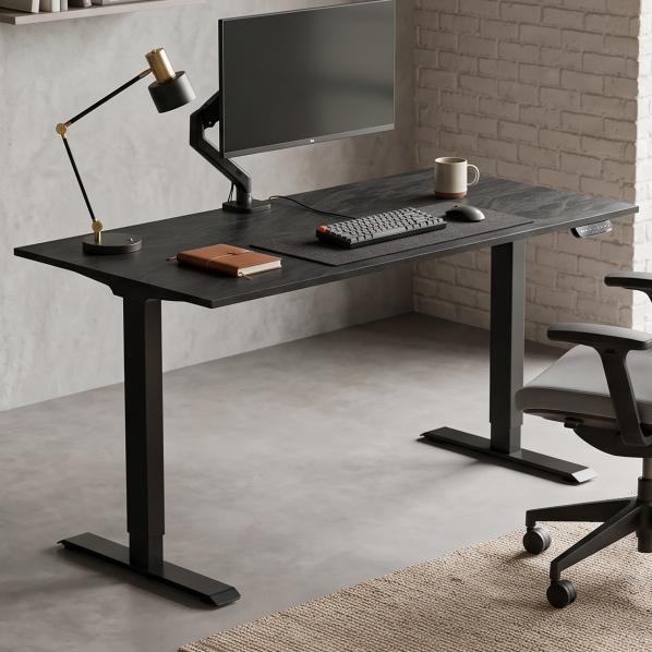 Ергономічне Регульований стіл AdapDesk Smart 2 Motor 18мм Carbon Black, Space Black