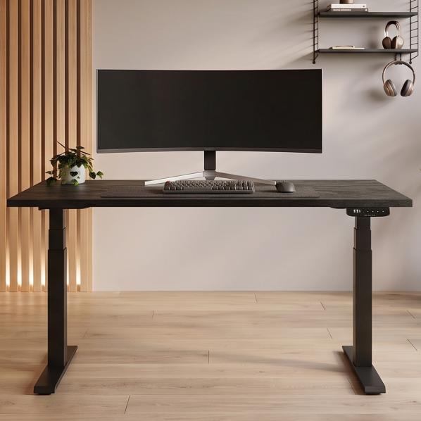 Ергономічне Регульований стіл AdapDesk Smart 2 Motor Pro 36мм Carbon Black, Space Black