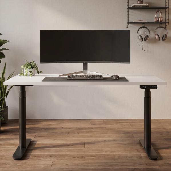 Ергономічне Регульований стіл AdapDesk Smart 2 Motor Pro Speed 36мм Crystal White, Space Black