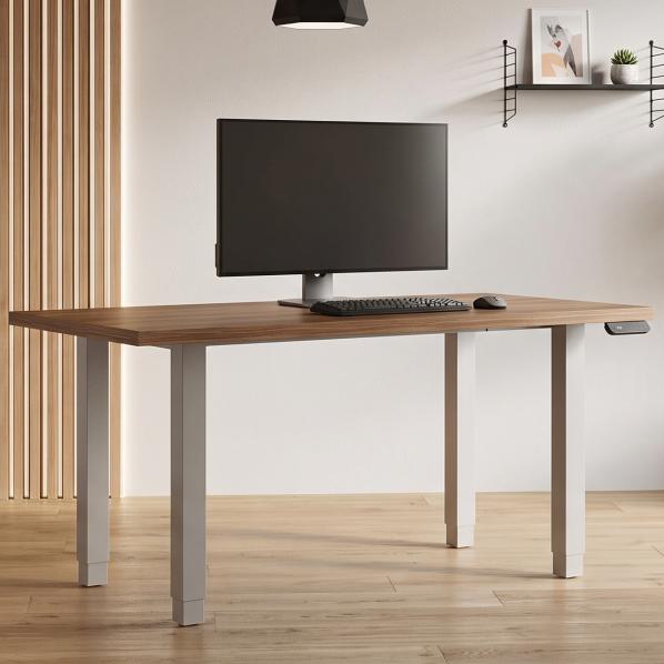 Ергономічне Регульований стіл AdapDesk Smart 4L 2 Motor 36 мм Golden Wood, Snow White