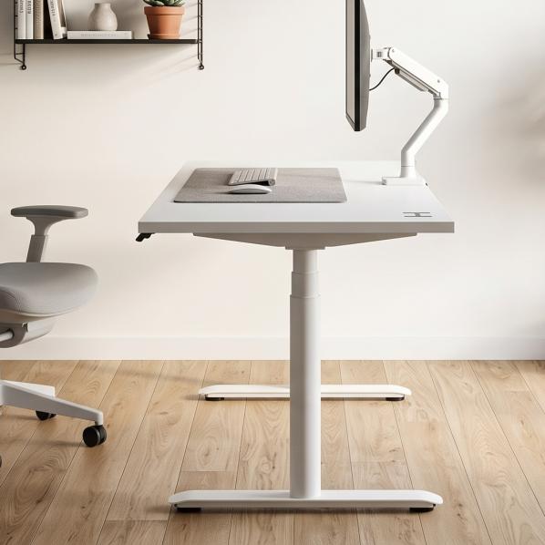 Ергономічне Регульований стіл AdapDesk Smart 2 Motor Pro Max 36мм Crystal White, Snow White