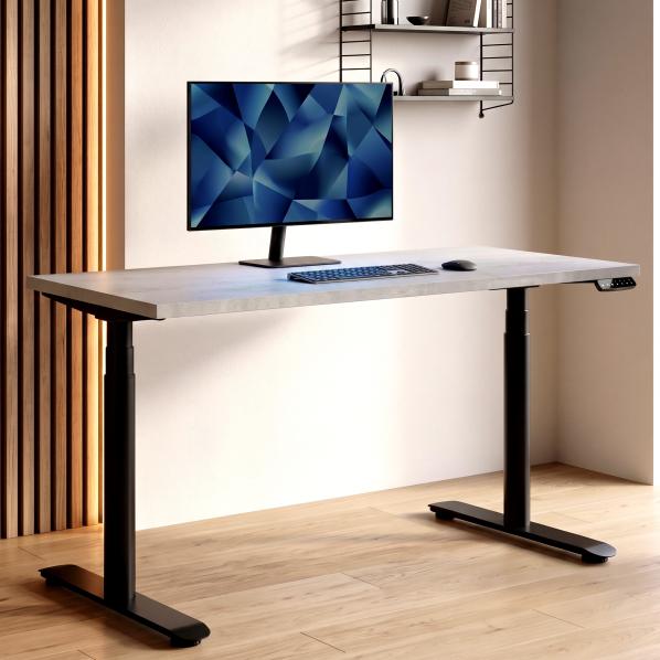 Ergonomic Adjustable table AdapDesk Smart 2 Motor Pro Speed 36мм Smoky Gray, Space Black