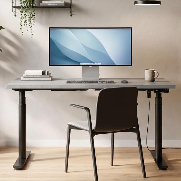 Ергономічне Регульований стіл AdapDesk Smart 2 Motor Pro Speed 36мм Smoky Gray, Space Black