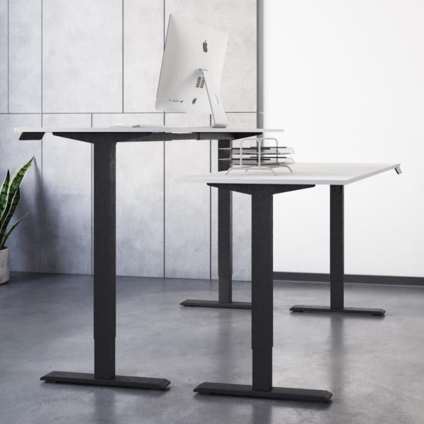 Регульований стіл AdapDesk Smart 1 Motor 18мм Crystal White, Space Black