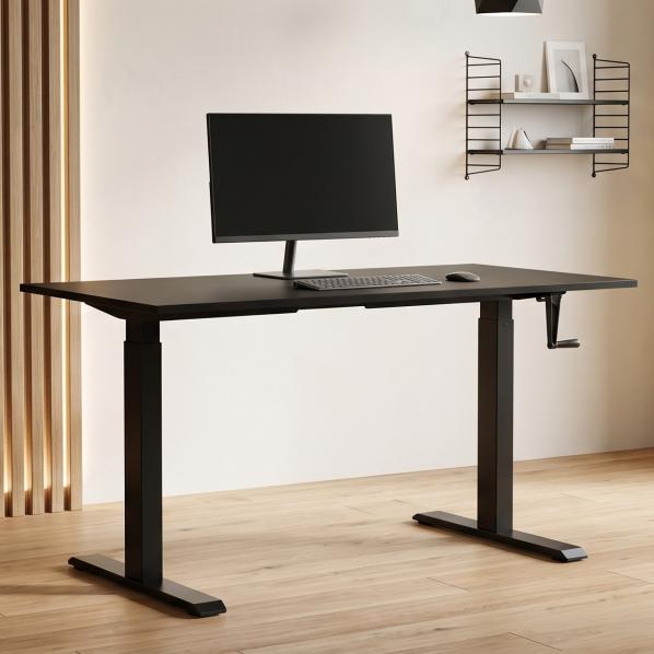 Ергономічне Регульований стіл AdapDesk Smart Manual 18мм Deep Black, Space Black