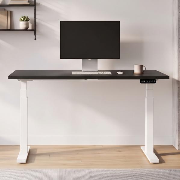 Ергономічне Регульований стіл AdapDesk Smart 2 Motor Pro 36мм Deep Black, Snow White