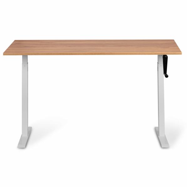 Регульований стіл AdapDesk Smart Manual 18мм Golden Wood, Snow White