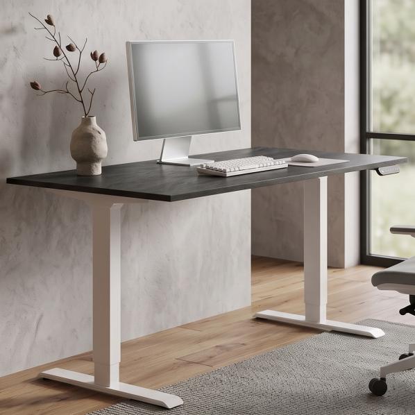 Ергономічне Регульований стіл AdapDesk Smart 2 Motor 18мм Carbon Black, Snow White
